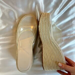 ZARA Platform Espadrille Wedge Sandal